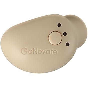 GoNovate G11 Bluetooth Earpiece Wireless Earbud Mini Invisible Headphone, 6 Hrs Playtime Magnetic USB Charger Smallest Headset Single Car Earphone with Mic for iPhone Samsung Galaxy (Beige-1 Piece)