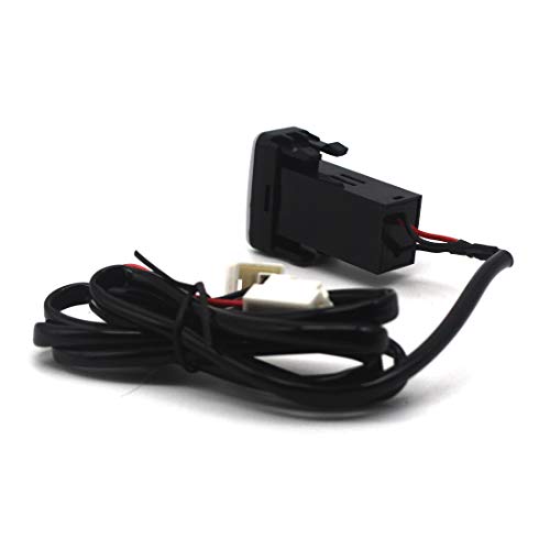 Disscool Dual USB Power Socket for Toyota Vigo QC3.0, Quick Charge Car Charger USB Adapter for Smartphone/iPad/PDA and More,Max 6.4A Output (4020mm)