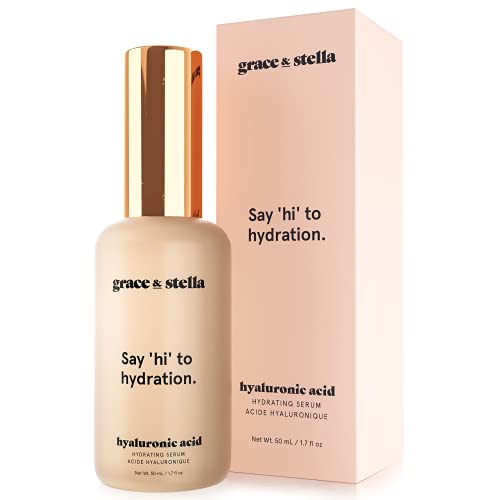 Grace & stella hyaluronic acid serum vegan hylarounic, acido