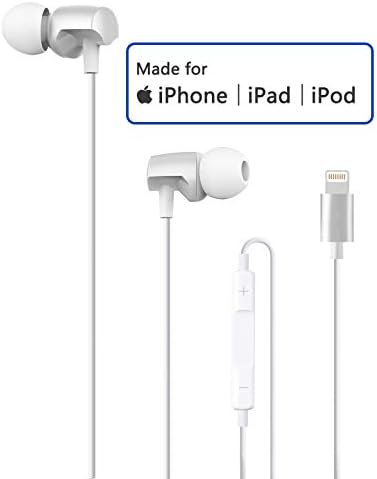 GEARDON Lightning Headphones Wired In-Ear Earbuds MFi Certified Earphones for Running Gym Work Home