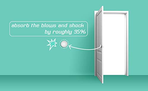 Neoera Door Stopper Wall, 2.3" Round Soft Rubber Door Stop, Silicon Wall Protector, 3M Self Adhesive Door Bumper (White, 2.3" 5 Pack) - Thumbnail 4