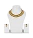Traditional Style Beautiful Gold Tone Multi Stone Polki Necklace Set Partywear Indian Jewelry