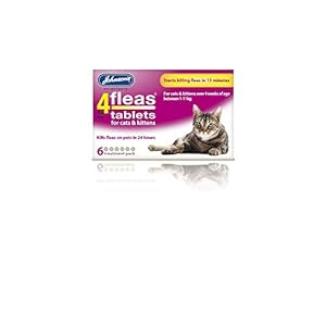 Johnsons 4Fleas Tablets for Cats and Kittens, 6 Treatment Pack, 14D083