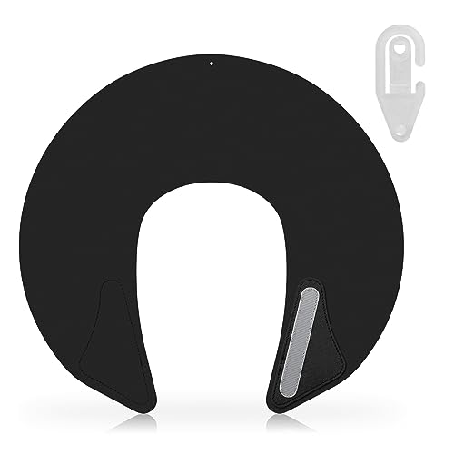 Noverlife Silicone Hair Cutting Collar w/Hook & Loop, Light Soft Hair Cut Neck Collar Waterproof Silicone Dye Collar, Small Professional Haircut Cape, Haircut Neck Guard Shield