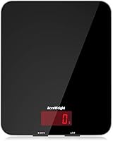 ACCUWEIGHT Digital Kitchen Scales Food Scale with Tempered Glass Platform Electronic Cooking Scales with Backlit LCD...