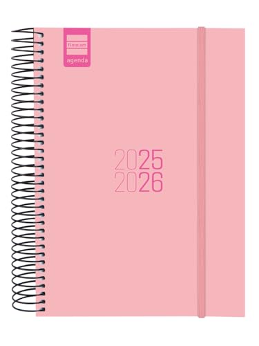 Finocam - Agenda Espir Course 2025 2026 1 Day Page September 2025- August 2026 (12 months) Pink Spanish