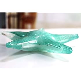 WhaleCreation Crystal Home Décor Figurine Animal Collection, Handmade Glass Art Ornament Gift (Starfish) 31IbtDamK6L