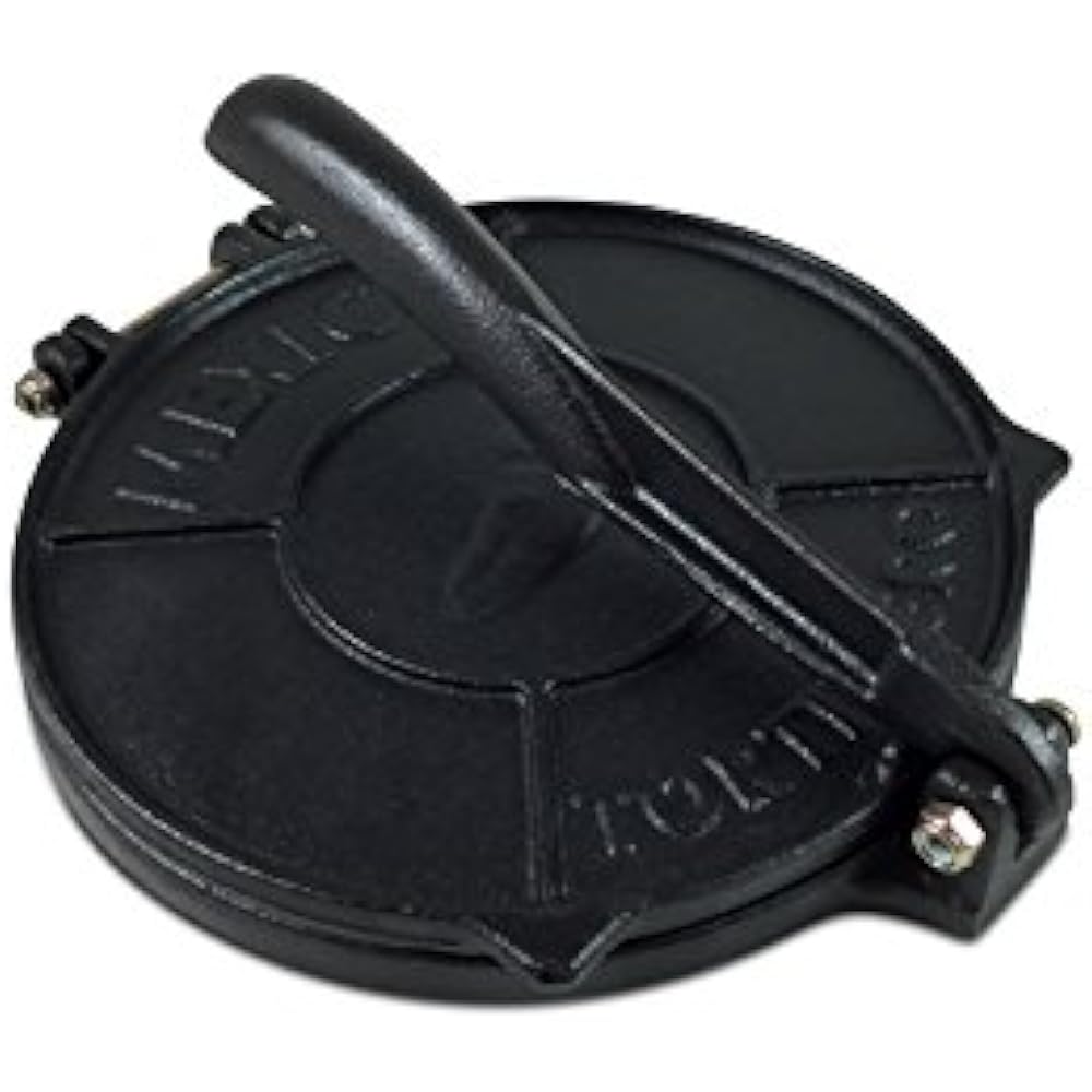HeavyGauge Manual Reastaurant Cast Iron Flour Corn Tortilla Press