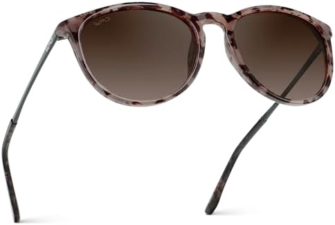 Polarized Round Retro Double-Bridge Vintage Sunglasses with Stainless Steel Amazon.com: WearMe Pro - Women main image 4