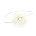 My Lello Infant Baby/Toddler Girls Flower Headbands Chiffon Beaded Flower Skinny Elastic 2 pack (Light Pink/Ivory)