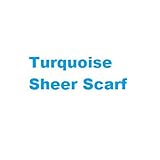 HLC.ME Voile Sheer Curtain Turquoise 216 in. Scarf