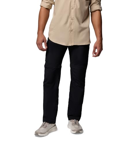 Columbia Mens Silver Ridge Convertible Pant, Black, 40 x 32