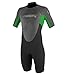 O'Neill Men's Reactor 2mm Back Zip Spring Wetsuit, Black/Clean Green/Graphite, X-Large