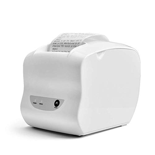 Thermal Receipt Printer, 58MM Mini Portable POS Printer with USB Port, High Speed Printing Compatible with ESC/POS Print Commands Set, Easy to Setup, White