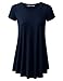 URBANCLEO Womens Round Neck Elong Tunic Top Mini T-Shirt Dress Navy 3XLARGE