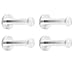 NELXULAS Brushed Stainless Steel Bath Towel Hooks Single Super Heavy Duty Wall Mount Hook, Coat Hook, Fit for Bedroom,Living Room, Bathroom and Fitting Room, Office (4