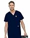 Landau Essentials Men's 5 Pocket Scrub Top, Navy, X-Large