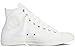 Converse Unisex Chuck Taylor All Star Leather High Top Sneaker, White Monochrome, 8.5 US Women