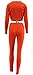 Ybenlow Women's 2 Piece Hollow Out Crop Top Ripped Pant Tracksuit Sweatsuit Set