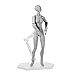 Action Figure Model,Tulas Human Mannequin male/female Set with Model Gun and Sword, Different Gestures,Special Display Base, Suitable for Sketching, Painting, Drawing, Artist, Cartoon Figures Action.