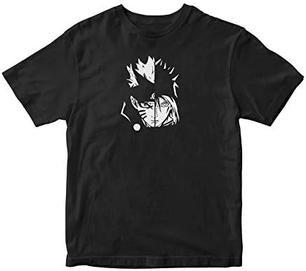 TJSPORTS Naruto Uzumaki Sasuke Uchiha Shirt Naruto Anime Manga Man Sizes Black A837