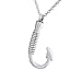 By Cremation Jewelry Fish Hook Urn Necklace for Ashes Holder Stainless Steel Memorial Pendant