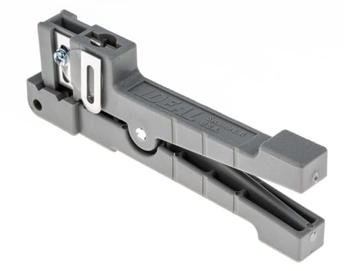 Ideal 45-162 Pince à dénuder pour câble coaxial, jusqu'à 0,3 cm, diamètre extérieur 3,2 mm, gris