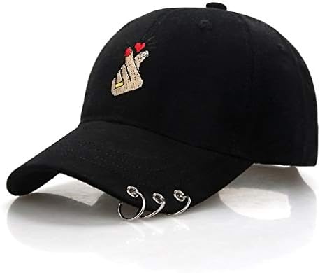 Kokmn Baseball Cap K-pop Boys Outdoor Iron Ring Snapback Hat Casual Adjustable Dad Hat Hip Hop Hat
