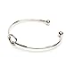 WeiVan Copper Silver Plated Adjustable Everlasting Love Knot Bangle Bracelet Gifts for Her