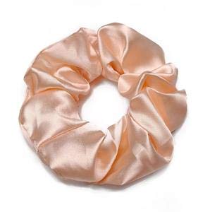 Waterlily 100% Mulberry Silk Scrunchie 19momme Charmeuse Hair Ties Scrunchies for Women Girls Soft Natural Care (Rose Gold)
