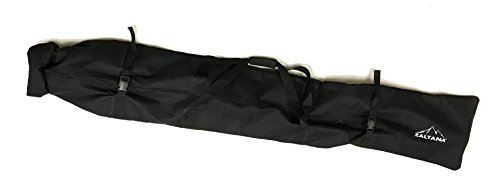 zaltana SKB12 Padded Ski Carier Bag Rack Holds and ski boots bag combo, Black