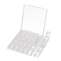 Biryse 20 Grids Clear Jewellery Box Organizer Storage Container Removable Dividers Nail Rhinestone Display Case White