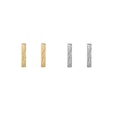 Simple Chic Gold and Silver Bar Earrings Fashion Jewelry