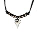 exoticdream Shark Tooth Black Beads Necklace Handmade Hawaiian Style Beach Boy Men