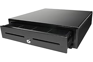 SPARTAN POS Mmf, Cash Drawer, Val-U Line, 18X18, Printer Driven, Rj12-24Vdc, 5 Bill / 8 Coin Till with Wire Formed Bill Weights, Black