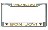 Bon Jovi Have A Nice Day Chrome License Plate Frame