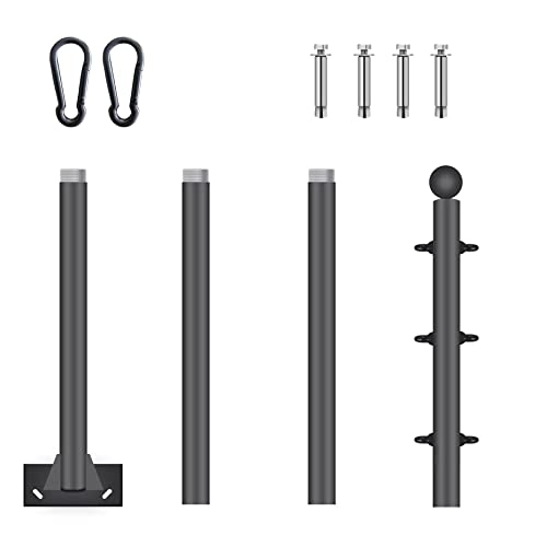 Shade Sail Poles, Outdoor Sun Shade Sail Pole Kit Support Awning Canopy Heavy Duty Steel Post