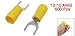 uxcell 12-10 AWG Yellow PVC Sleeve Insulating Fork Terminals Connector 500 Pcs