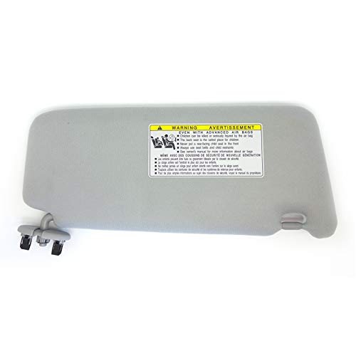 koxuyim Left Driver Side Windshield Sun Visor Mirror Replacement Part #74320-06780-B0 Visor Assembly, Left, Gray, Fit for Toyota Camry 2007-2011 Without Sunroof and Light
