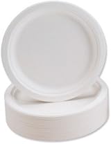 REAL ACCESSORIES 9in Pack of 50 Large Premium Strong Biodegradable Plates view 8