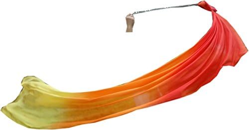 Winged Sirenny 1pc 1.8mx0.9m (70"x35") 5 Mommes Multi-Color Dance Silk Veil Poi
