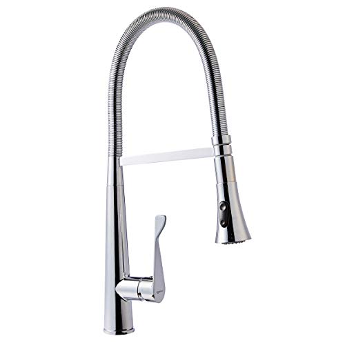 Amazonbasics Pro Style Flexible Sprayer Kitchen Faucet Polished
