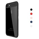 iPhone 7 Case, Premium Hybrid Protective Clear Bumper Case Scratch Resistant Transparent Slim Shock Absorbing Cover for Apple iPhone 7 (4.7'')(2016) - Black
