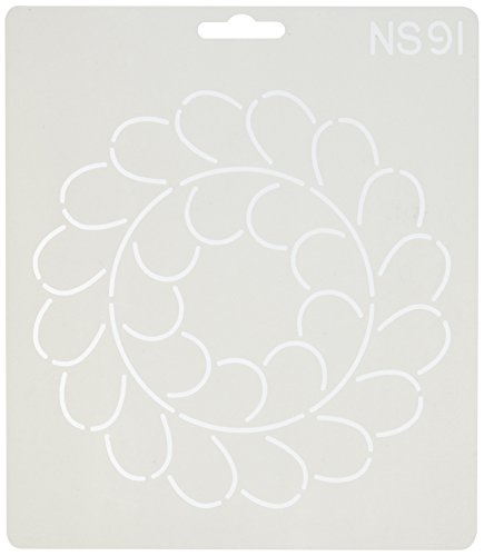 Quilting Creations Feather Circle Quilt Stencil, 6