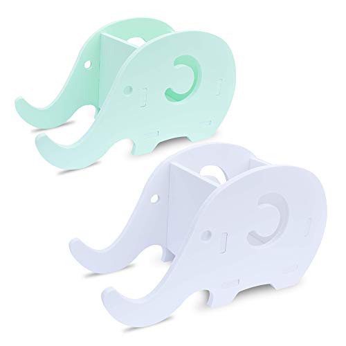 homEdge Elephant Cell Phone Stand, Set of 2 Elephant Phone Tablet Desk