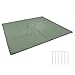 WOLFWILL 94 x 86 Inch Waterproof Camping Tarp - Mutifunctional Tent Footprint Groundsheet for Picnic Hiking Beach Mat with Stakes Drawstring Pouch