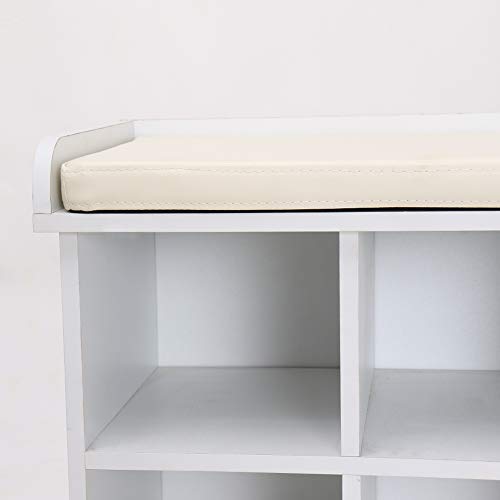 image for love furniture 8 Cubbies Shoe Entryway Bench Storage with Fireproof Cu