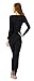UYES Women's Thermal Underwear Set Top & Bottom Fleece Lined, W1 Black, Small