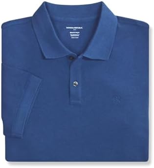 Banana Republic Mens Standard Fit Linen Blend Open Polo Shirt