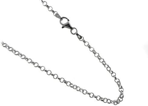 3mm Rolo Chain .925 Italian Sterling Silver Necklace. 16,18,20,22,24,30 Inches available